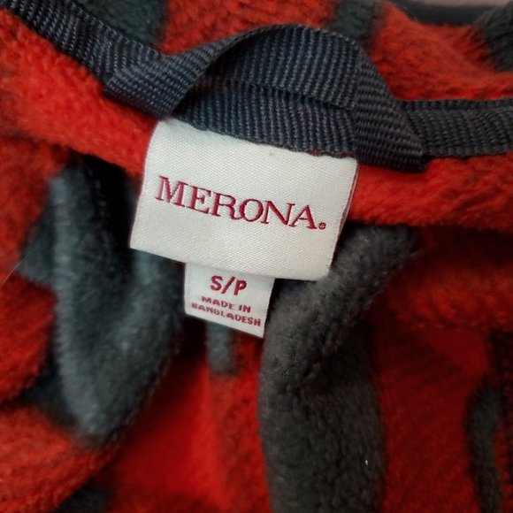 Merona Red & Gray Plaid Fleece Jacket - Picture 4 of 5